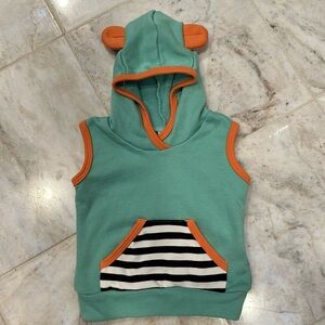 Purl Lamb Sweat Vest with Ears and Pockets